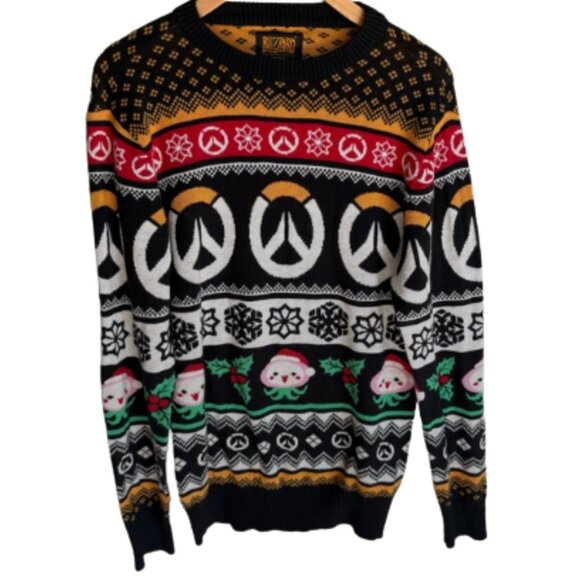OVERWATCH Holiday Ugly Sweater 2017 BLIZZARD ENTERTAINMENT Mens Size XS - Picture 1 of 7